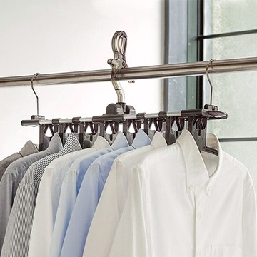 ALBET 復古風瞬收8連桿折疊式防風曬衣架 單一規格