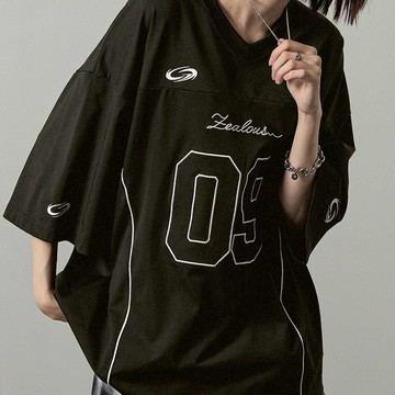 ALFRED ALEX 曲棍球風編號 短袖 上衣 春夏服飾 男女