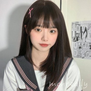 漫真假發女長發網紅自然lolita假發甜美可愛jk中長鎖骨發全頭套