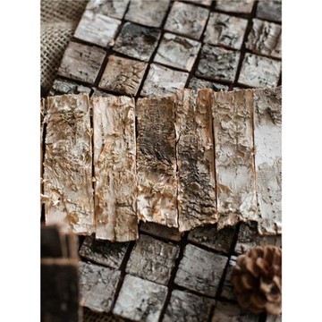 掬涵天然白樺木樹皮裝飾美式戶外庭院創意飾品拍攝道具家居壁飾