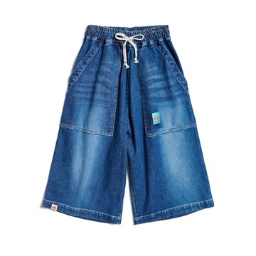 江戶勝｜男裝｜口袋海浪丹寧五分褲