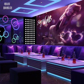 KTV墻紙閃光背景墻布主題酒店賓館3d性感誘惑畫歌廳酒吧裝飾壁紙