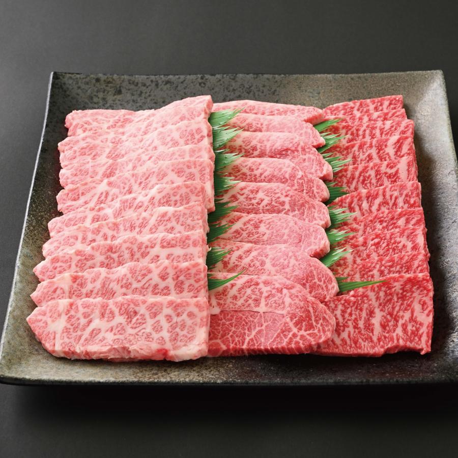 [敷島ファーム] 牧場直営 黒毛和牛 豪華 焼肉 3種セット 1,200g (上バラ 400g・ミスジ 400g・モモ 400g)