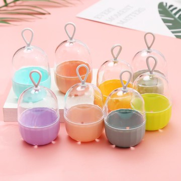 美妝蛋收納盒透氣便攜化妝蛋支架旅行防塵單個粉撲彩妝海綿蛋外出