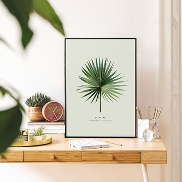 放鬆假期－棕櫚葉－畫/哪裡買畫/旅店掛畫/客廳/植物/北歐/複製畫