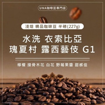 【烘焙前後人工挑除瑕疵豆】水洗 衣索比亞 露西藝伎 G1 咖啡豆 精品咖啡豆 半磅 227g 浸泡式咖啡包