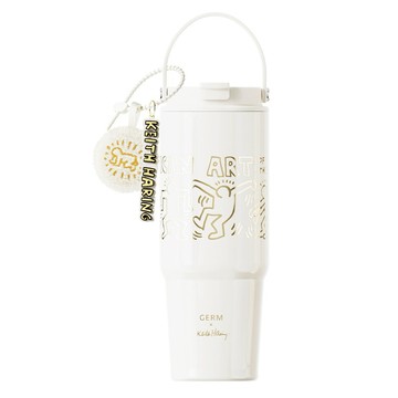 【GERM格米】凱斯哈林聯名款手提塔塔杯820ml-暮色遊樂園(隨行杯/吸管杯/保溫杯/保冰杯/水壺)