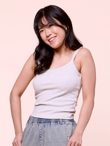 DELANEY, 棉質羅紋吊帶背心