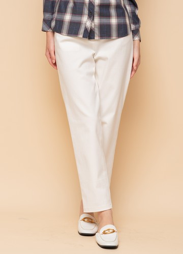 晨氛清新斜紋修身九分褲