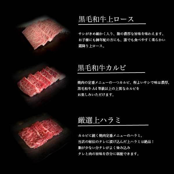 黒毛和牛 焼肉 セット 1人前 お試しセット カルビ ロース ハラミ 300g プレゼント