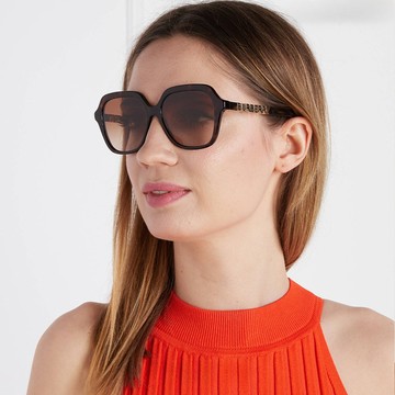 【BURBERRY 巴寶莉】方形膠框太陽眼鏡(BE4389F-300213 55mm)