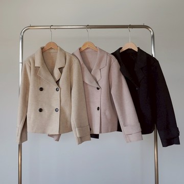 平價衣著 英倫毛呢大衣外套 排釦外套 毛料外套 Oversize雙排釦大衣外 西裝外套 毛呢大衣 毛呢外套 外套風衣