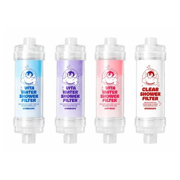 淨水過濾濾心 【韓國ATORECIPE紅企鵝】綜合四入組 完美純淨沐浴過濾器 蓮蓬頭沐浴濾芯 維他命除氯濾芯 香氛濾芯