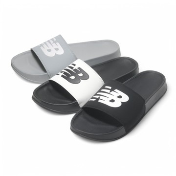NEW BALANCE 拖鞋 NB 黑 白 灰 基本LOGO 運動拖鞋 男女 SUF200-