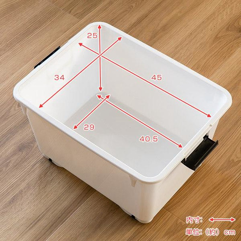 衣装ケース クローゼット収納 コロ付き 幅38.5×奥行50×高さ30cm