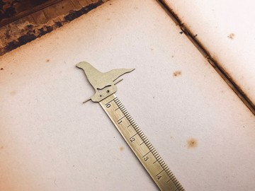 【臍加厝】文具系列│手工黃銅動物書籤尺│海豹