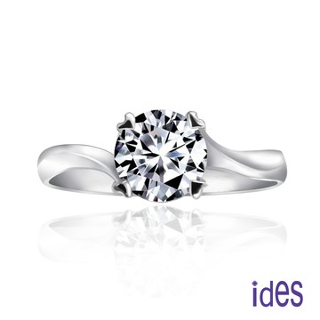 ides愛蒂思 精選GIA證書1.01克拉F/VS2八心八箭3EX完美車工鑽石戒指