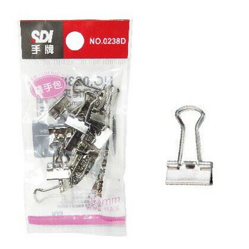 【角落文房】SDI  0238D  13mm 銀色長尾夾隨手包
