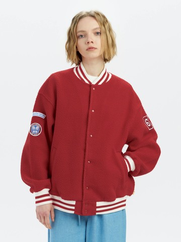 Levis Gold Tab金標系列 女款 Oversize寬鬆版棒球外套 紅 熱賣單品