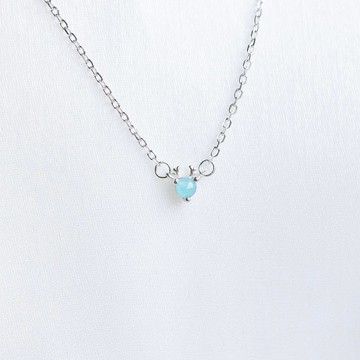 天河石925純銀麋鹿項鍊