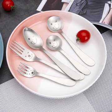 304不銹鋼勺子西餐飯勺創意兒童勺調羹主餐更湯匙餐叉甜品茶勺