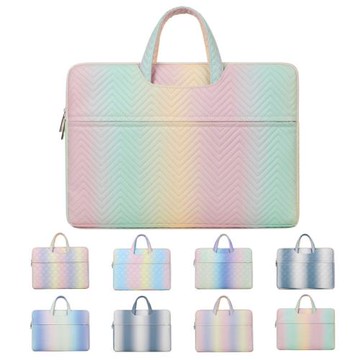 女士手提電腦包炫彩筆記本包包批發新款時尚文件包出差會議手提包