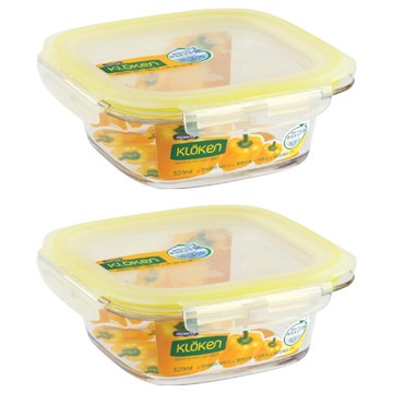 KOMAX 扣肯 密封保鮮盒 Tritan材質 防塵防潮防竄味  2個容器 + 2個蓋子  2個