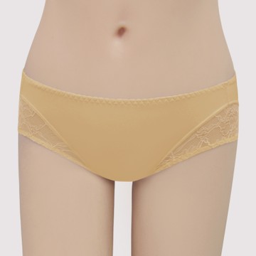 曼黛瑪璉 無鋼圈 低腰寬邊三角萊克內褲 M-XXL(膚金色)