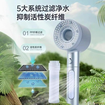 桃園出貨✨歐德寶增壓花灑增壓過濾美膚淋浴花灑家用蓮蓬頭淋浴噴頭花灑套裝