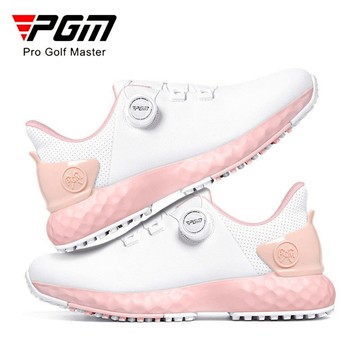 PGM 櫻花高爾夫球鞋女鞋防水運動鞋子防滑輕量旋鈕舒適緩震無釘鞋 XZ365