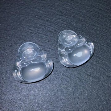 GG0760 天然冰種水沫子佛公吊墜31mm寶石光白月光玻璃體彌勒佛