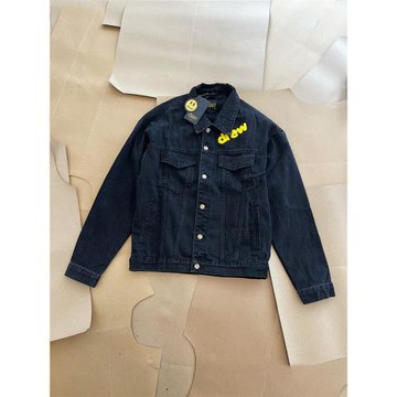 Drew毛巾繡笑臉刺繡牛仔外套賈斯汀比伯男女同款美式潮牌寬松夾克