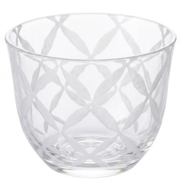 HIROTA GLASS 廣田硝子 大正浪漫冷茶杯 140ml  格子  1個