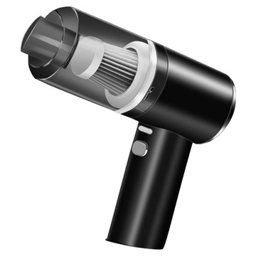 迷你吸塵器 尺寸: 14.5*16.5cm 重量: 400g 塑膠材質 2合1家用汽車便攜式  K0467b  黑色