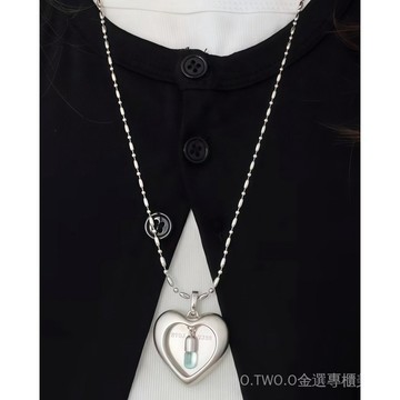 【臺灣出貨】音樂救心膠囊項鏈小衆設計感高級鎖骨鏈告白神器 THHC