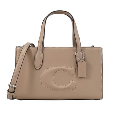 COACH CR097 NINA 質感浮雕C LOGO兩用托特包.駝