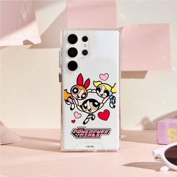 飛天小女警愛心旋轉防摔透明SAMSUNG手機殼