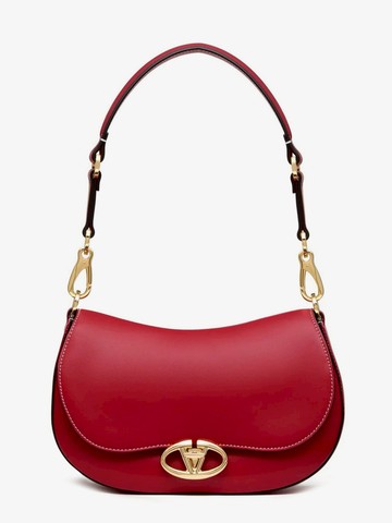 Leather shoulder bag with vlogo signature detail - VALENTINO GARAVANI - gender_Woman