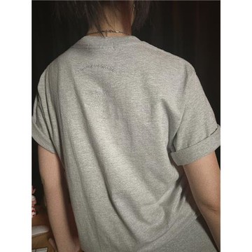 PII NotMoving 懶懶的不想動 口袋 花灰 美式休閑復古T恤210g