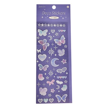 Infer.Me 宇宙泡泡裝飾貼紙  月光蝴蝶 紫色  1組