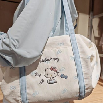 ✨臺灣出貨✨新款HelloKitty單肩包卡通可愛學生大容量手提包旅遊包外出托特包