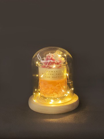 蠟燭玻璃防塵罩連燈飾 | Candle Glass Cover with Lights