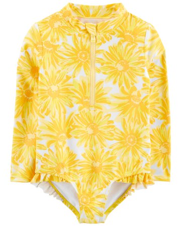 Toddler 1-Piece Sunflower Rashguard