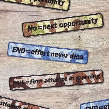 【刺繡布貼】英文勵志標語 (三款)