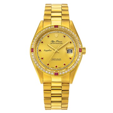 Olym-Pianus奧柏 赤曜金輝經典真鑽蠔式腕錶 89322DGK