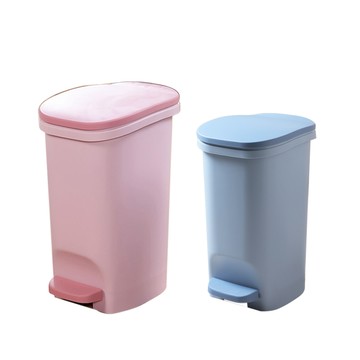 真心良品 艾莉腳踏緩降式垃圾桶(18L+12L)-2入組