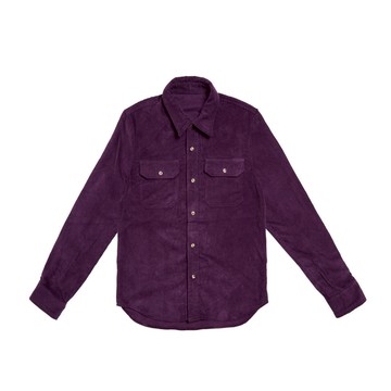 【ERSS】女裝 男裝 襯衫 工裝襯衫 寬鬆襯衫 百搭 寬鬆 條絨 葡紫【K30020】