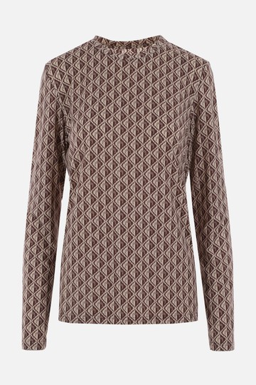 MARINE SERRE top in regenerated Moon Diamant jersey second skin Woman