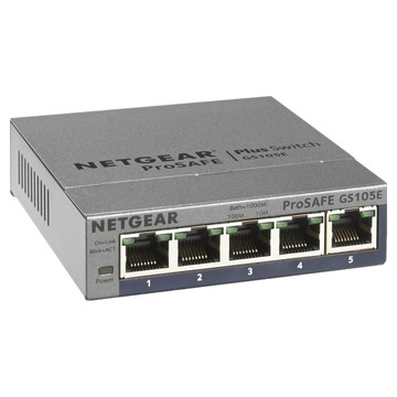 NETGEAR 5埠 Gigabit 簡易網管網路交換器 金屬殼  GS105E  1個