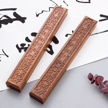 非洲酸枝紅木鎮尺鎮紙銅質書法 訂制定制高檔實木紙鎮 文房四寶擺件一對壓書畫鎮刻字中國風創意文創商務禮品